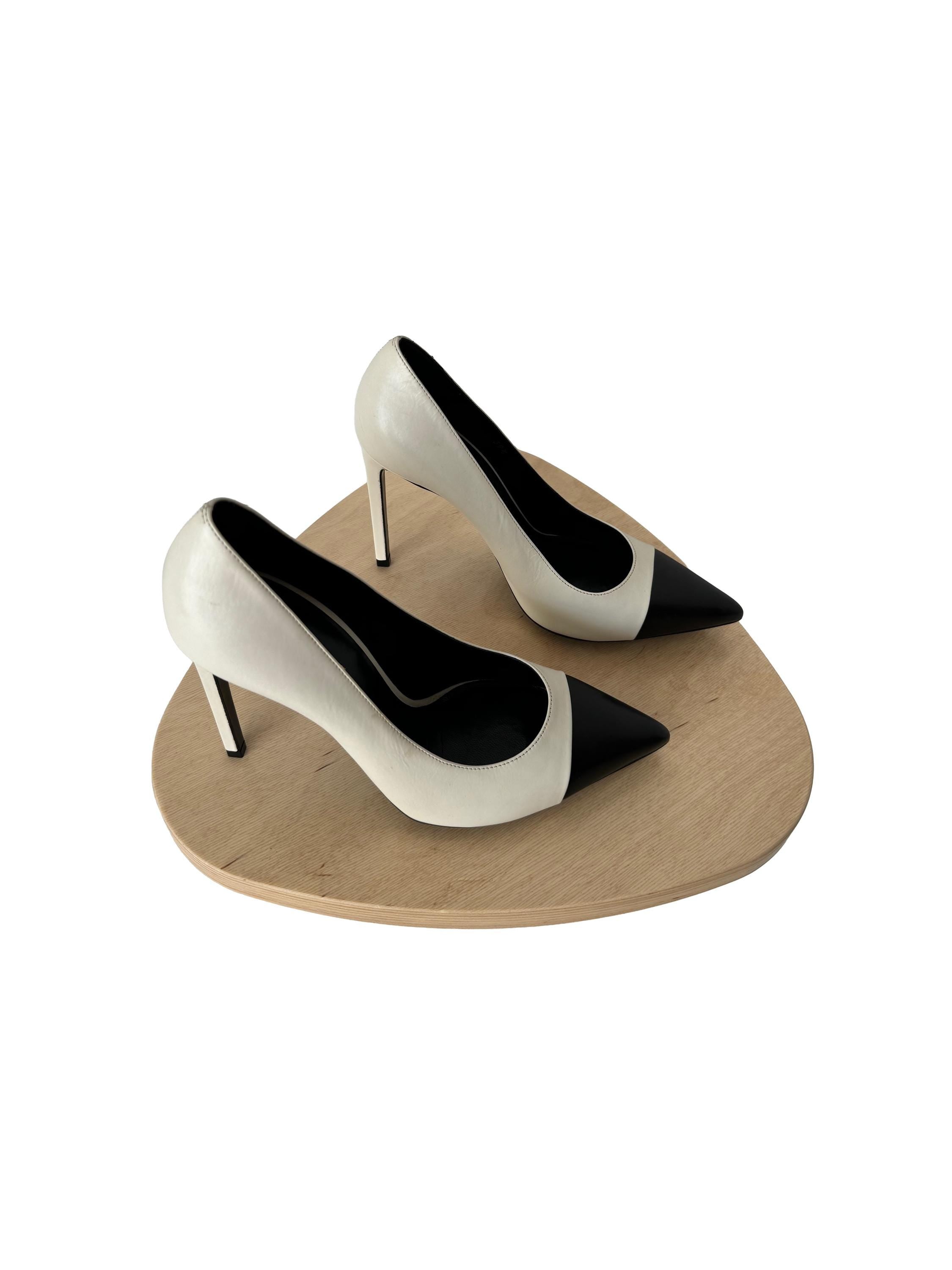 Saint Laurent Paris Colorblock Leather Pumps