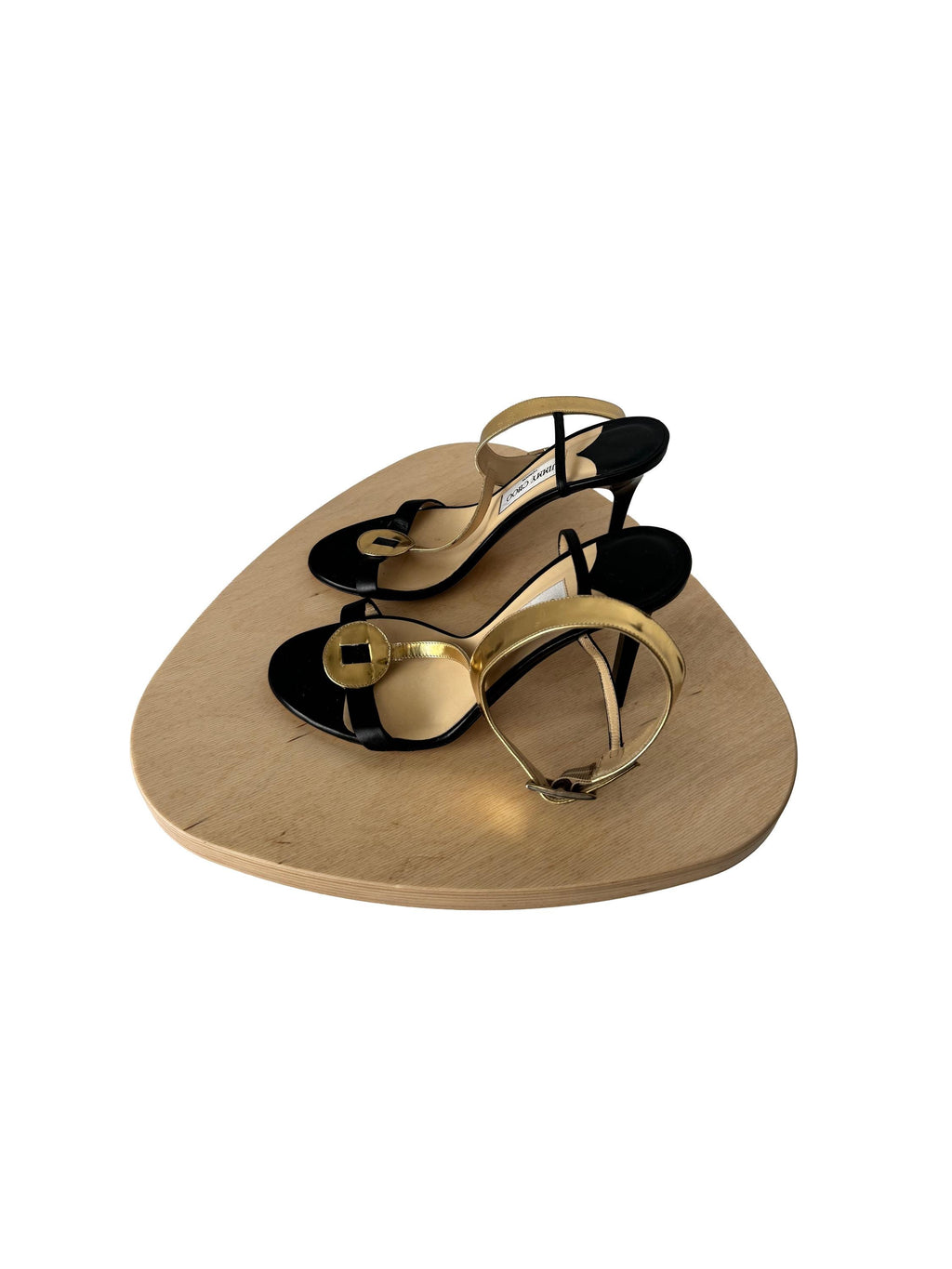 Jimmy Choo Vero Cuoio Heels Gold/Black