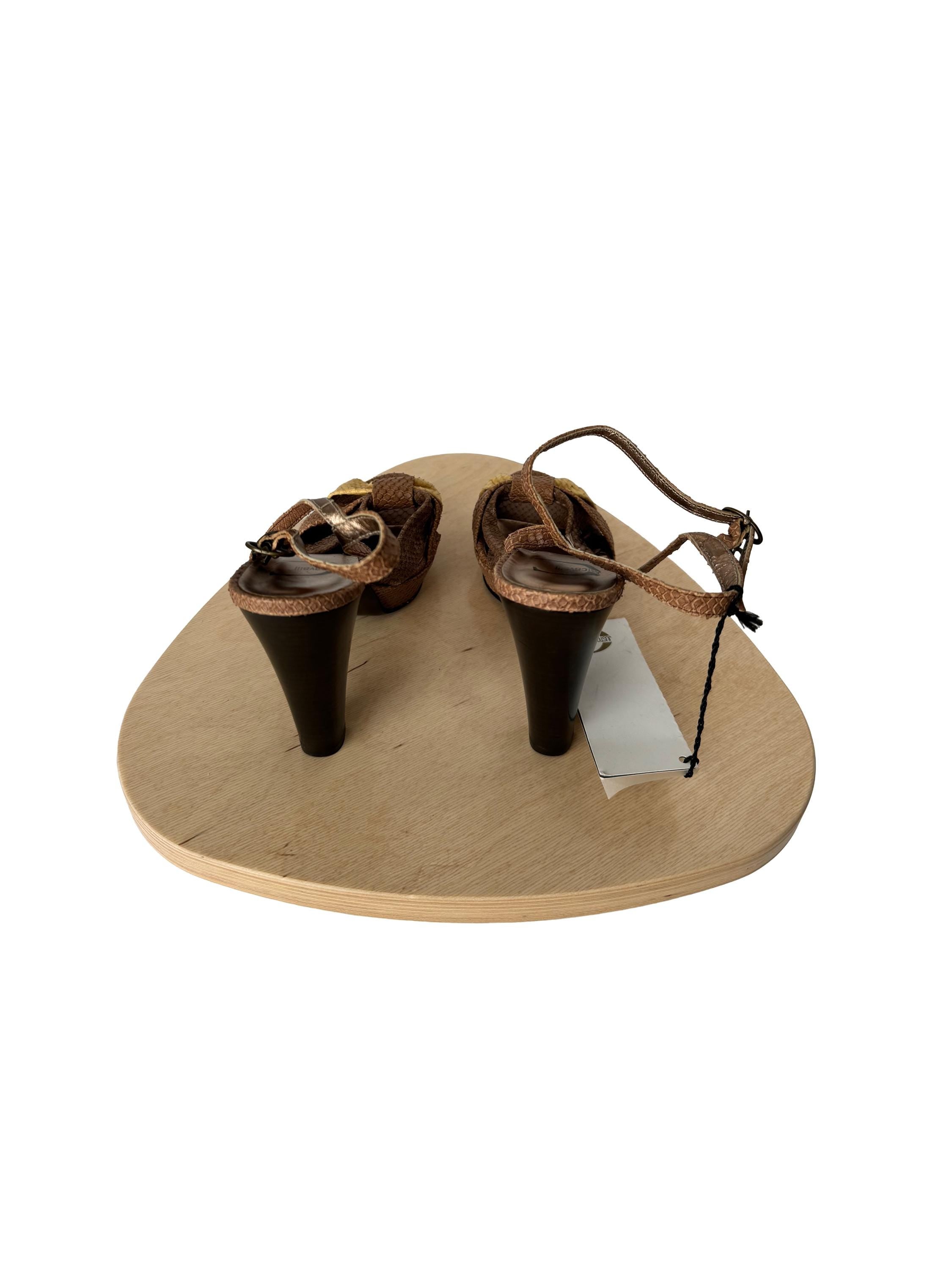 Just Cavalli Snakeskin Sandal Heels