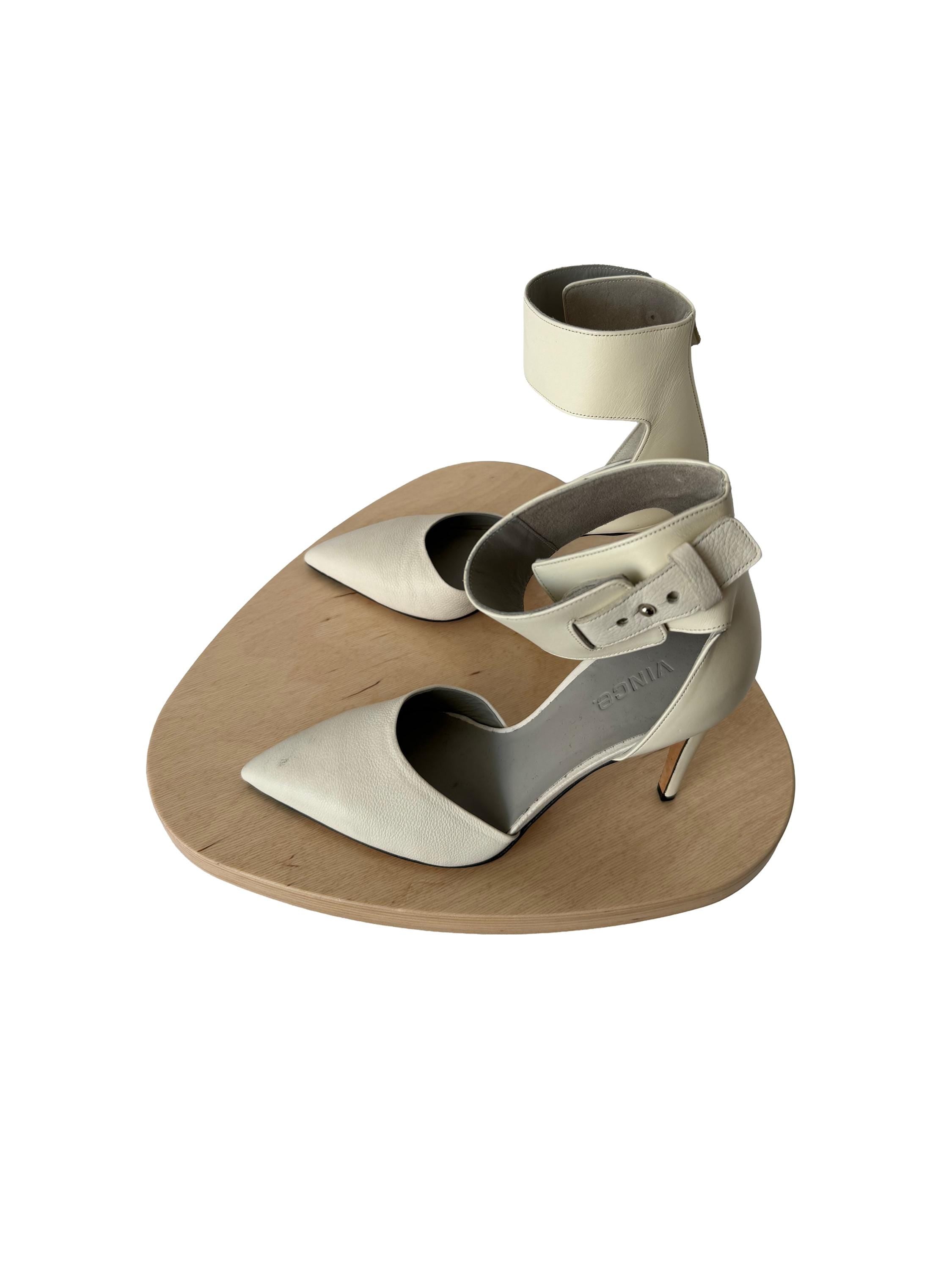 Vince Ada Ankle Strap Leather Pumps