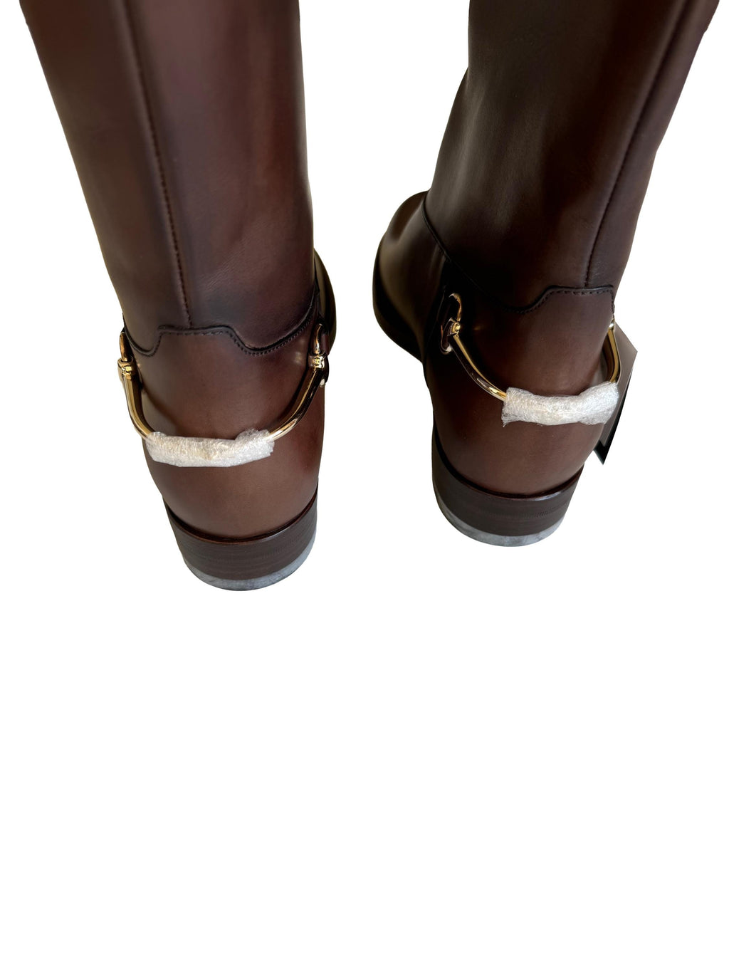 Gucci Horsebit Knee-High Riding Boots Brown
